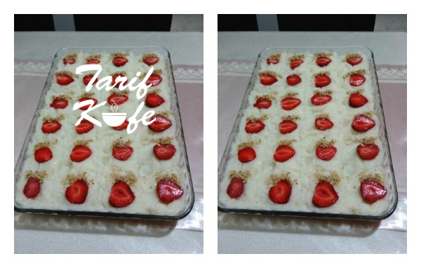 Çilekli Muhallebili Güllaç